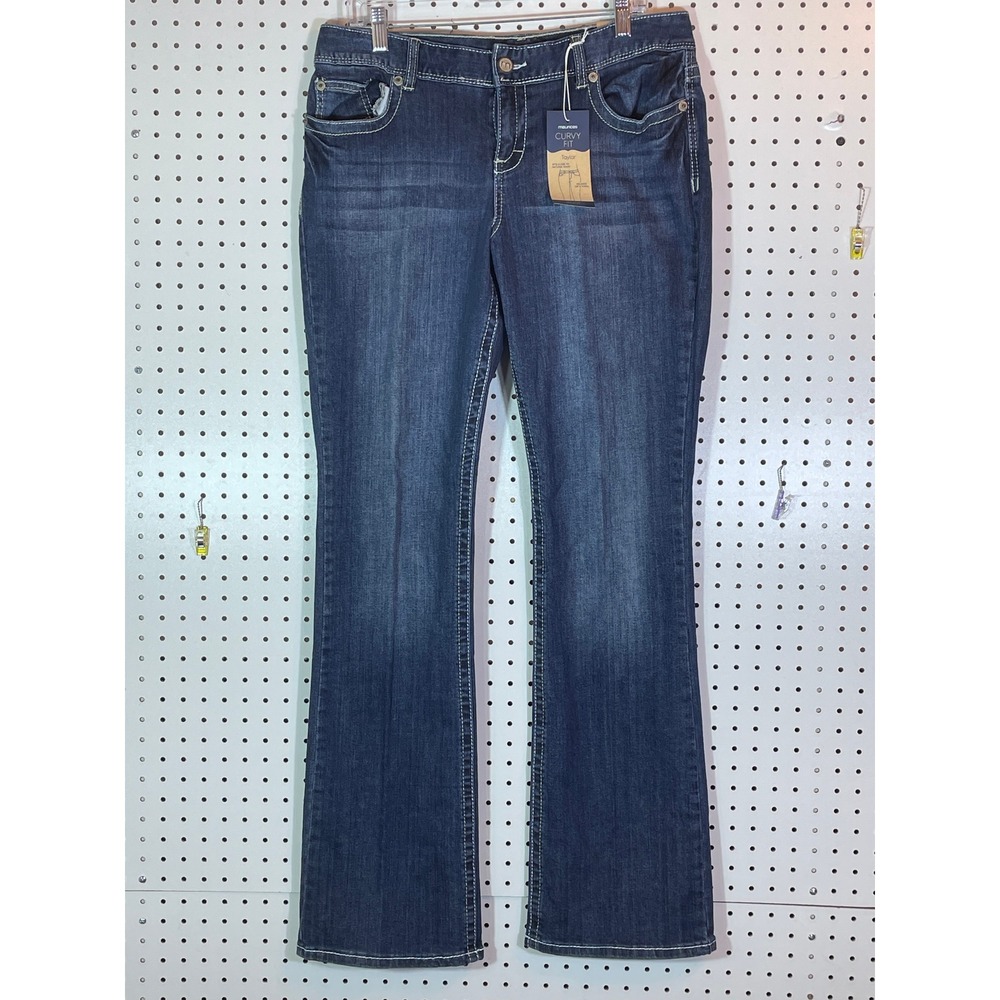 Maurices Taylor Curvy Fit Bootcut Jeans Dark Wash 11/12 Long NWT 80911